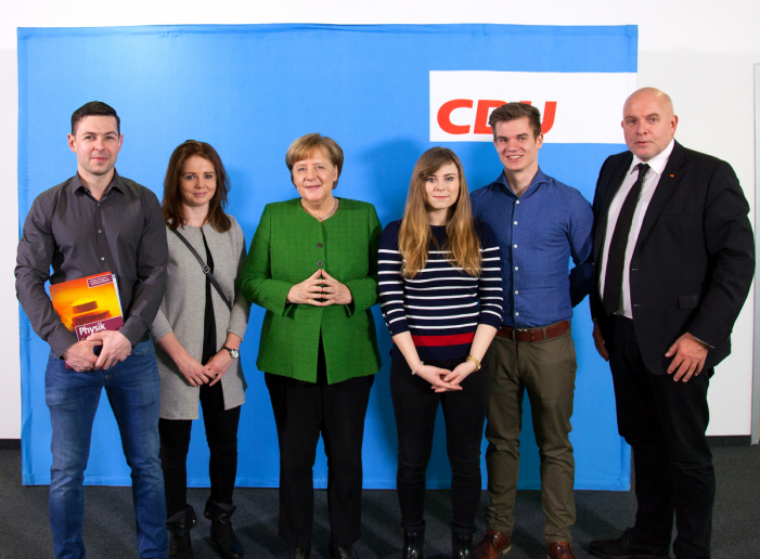 Vier Westmecklenburger bei Bundeskanzlerin Merkel