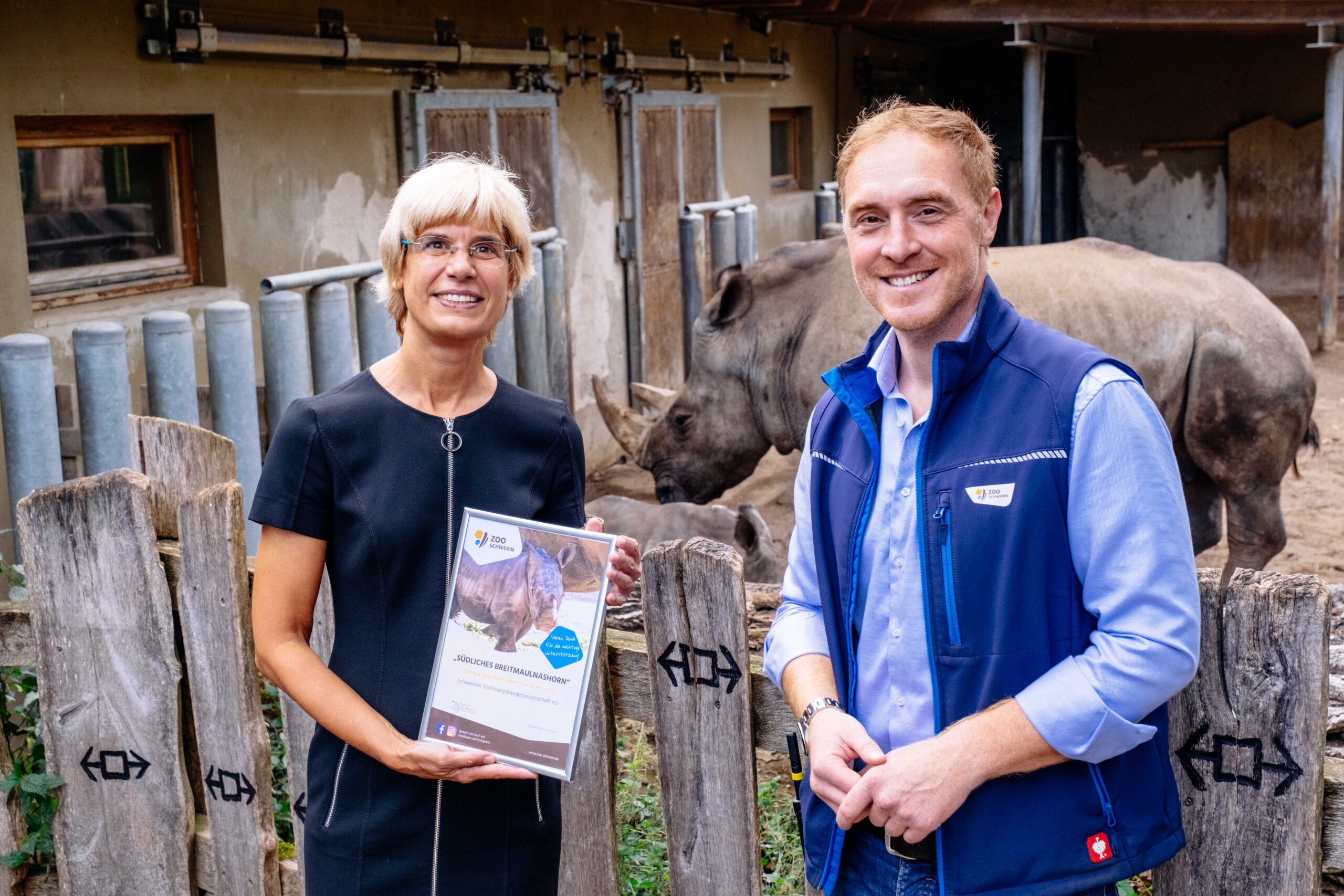 Engagement für bedrohte Tierarten:  SWG übernimmt Patenschaft für Nashorn-Kalb Kiah 