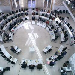 Blick in den Plenarsaal des Landtages