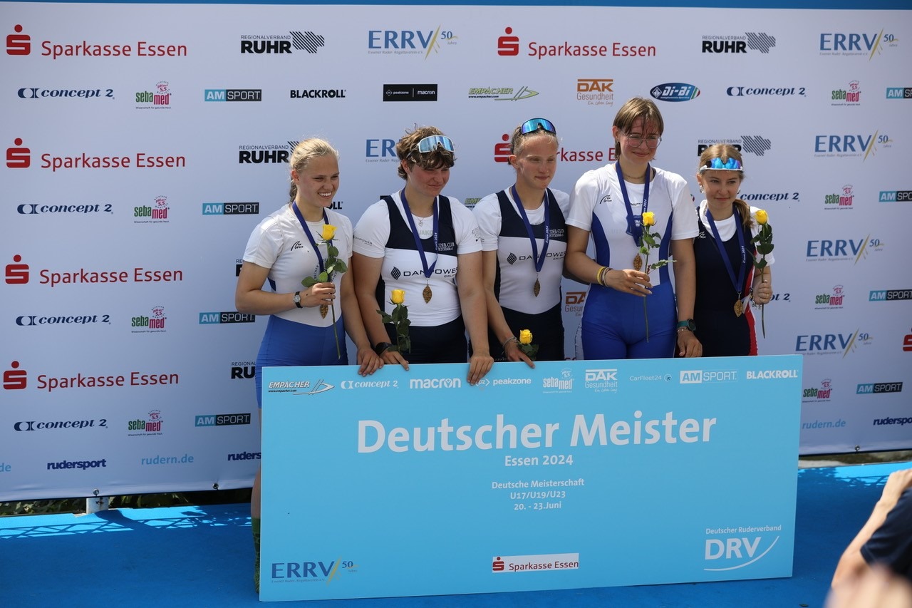 Erfolgreiche DJM 2024 in Essen: Gold, Silber und zweimal Bronze für die Schweriner Ruderjugend 