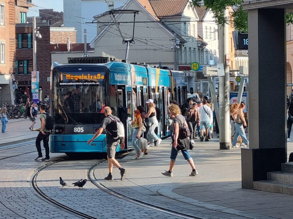 Straßenbahn am Marienplatz