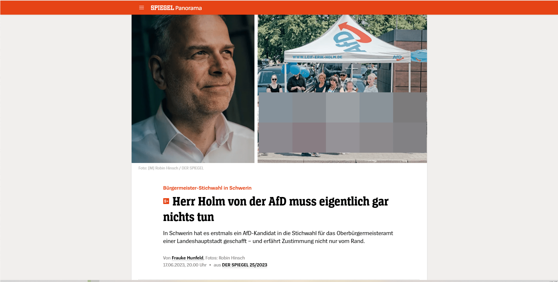 Kita-Kinder vor AfD-Stand abgedruckt: Nach juristischer Schlappe zieht der Spiegel vor das OLG 